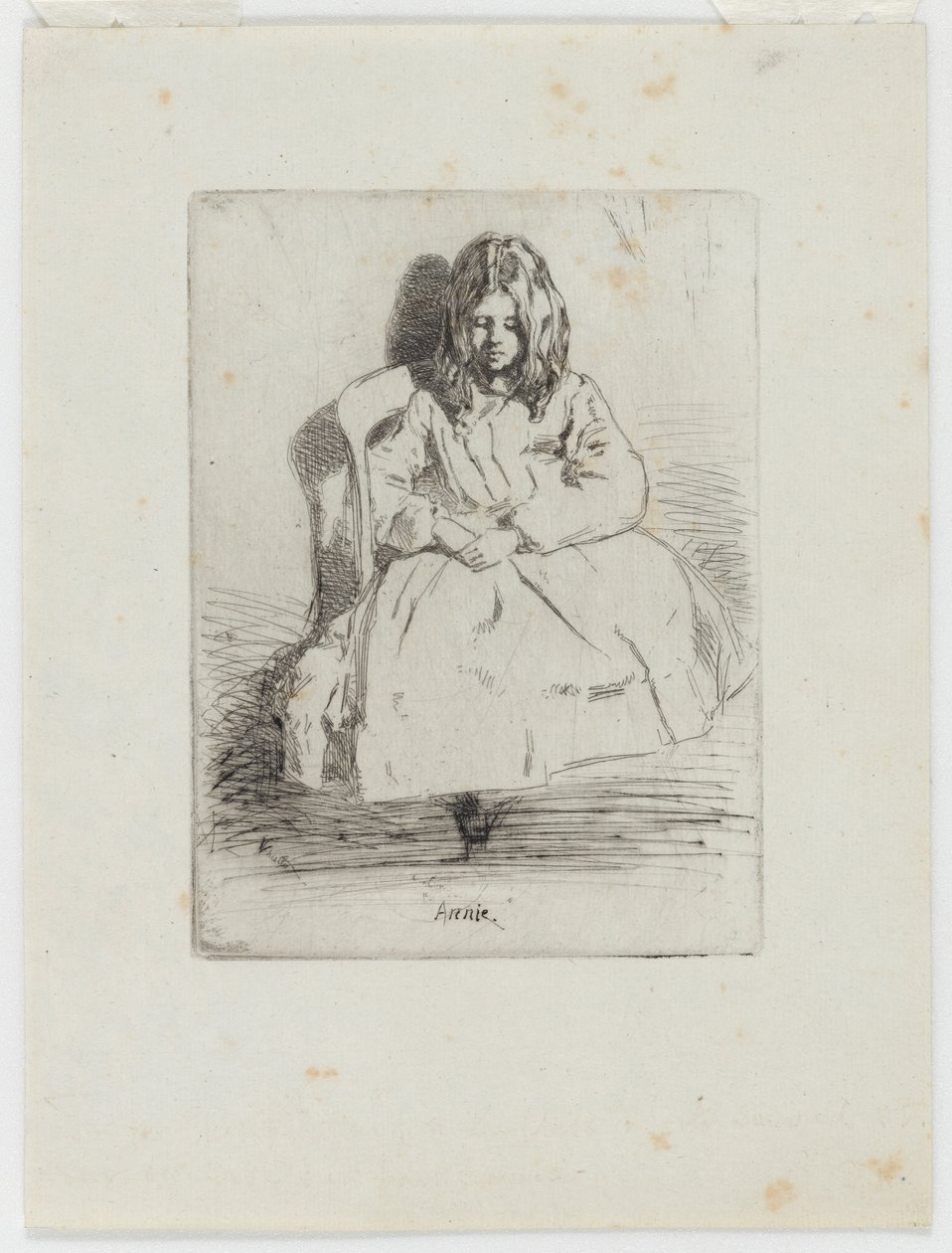 Annie, siddende, 1858. af James Abbott McNeill Whistler
