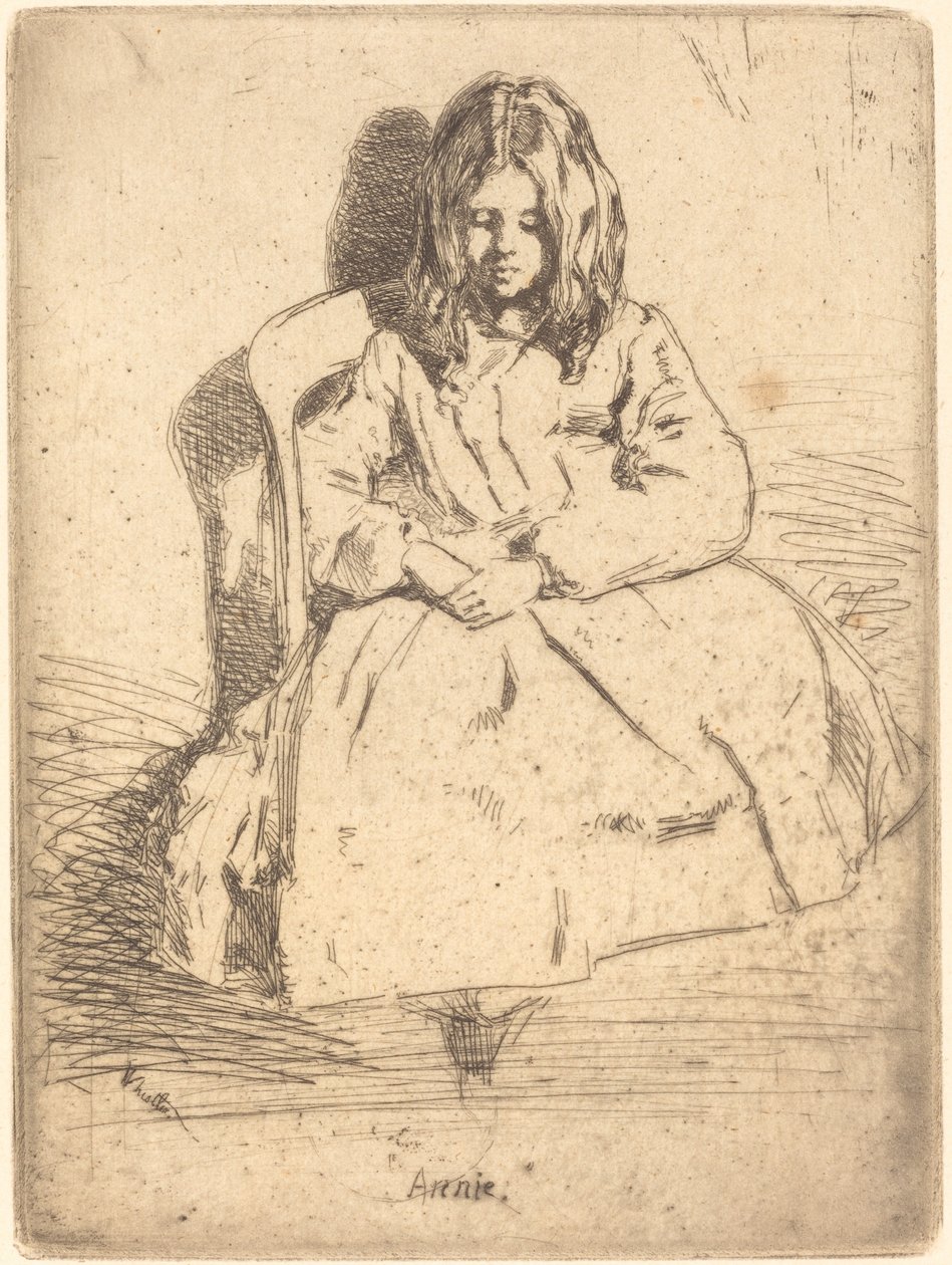 Annie Sidder, 1858. af James Abbott McNeill Whistler