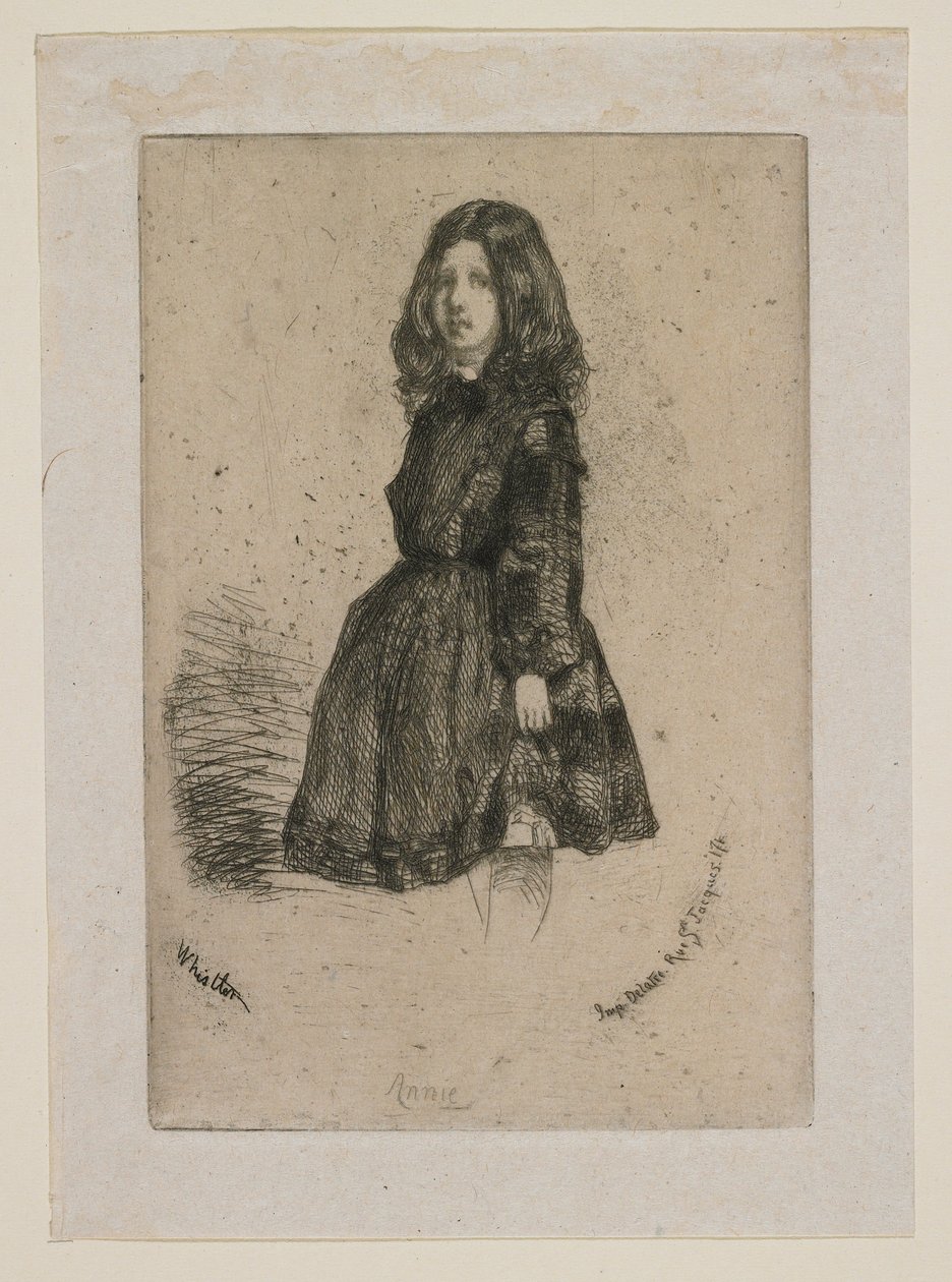 Annie fra Tolv raderinger efter naturen af James Abbott McNeill Whistler