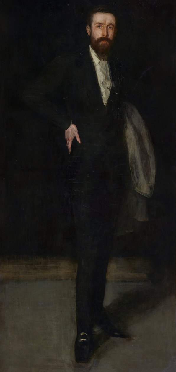 Arrangement i sort: Portræt af F. R. Leyland, 1870-1873. af James Abbott McNeill Whistler