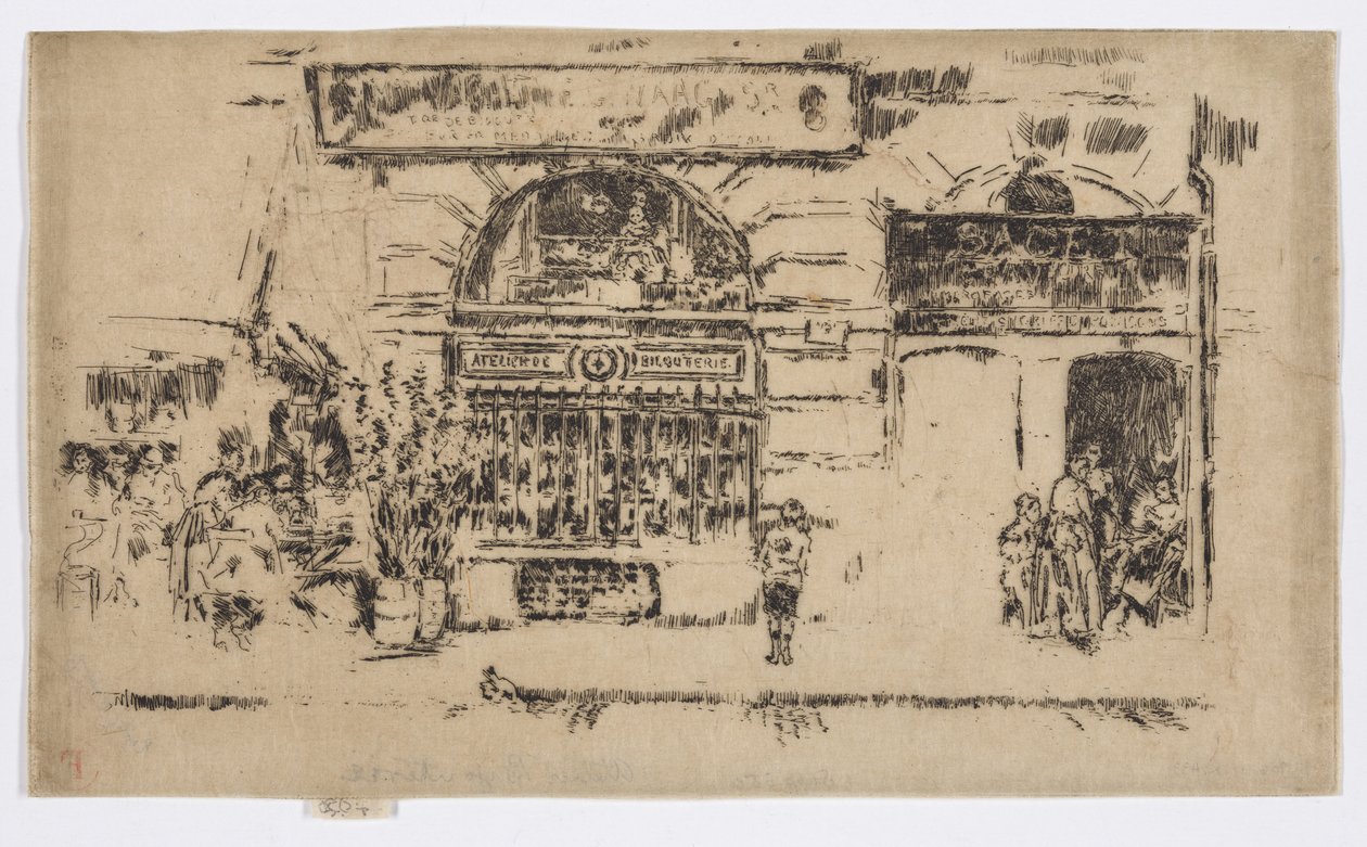 Atelier de Bijouterie, ca. 1892-93 (radering; blæk på papir) af James Abbott McNeill Whistler