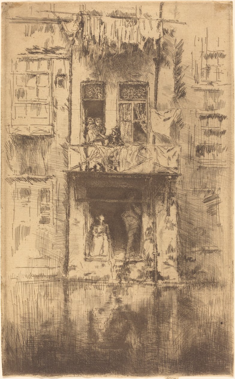 Balkon, Amsterdam, 1889. af James Abbott McNeill Whistler