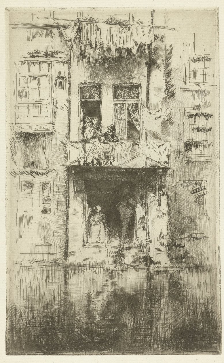 Balkon på et hus i Amsterdam Balkon, Amsterdam af James Abbott McNeill Whistler
