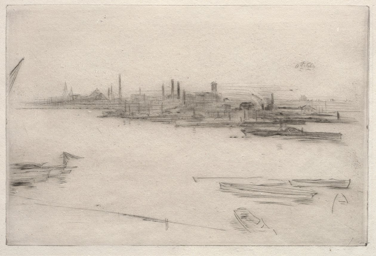 Battersea: Dawn. af James Abbott McNeill Whistler