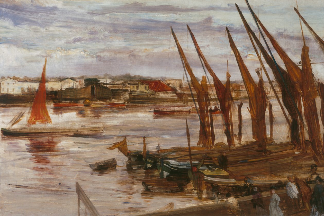 Battersea Reach, ca. 1863. af James Abbott McNeill Whistler