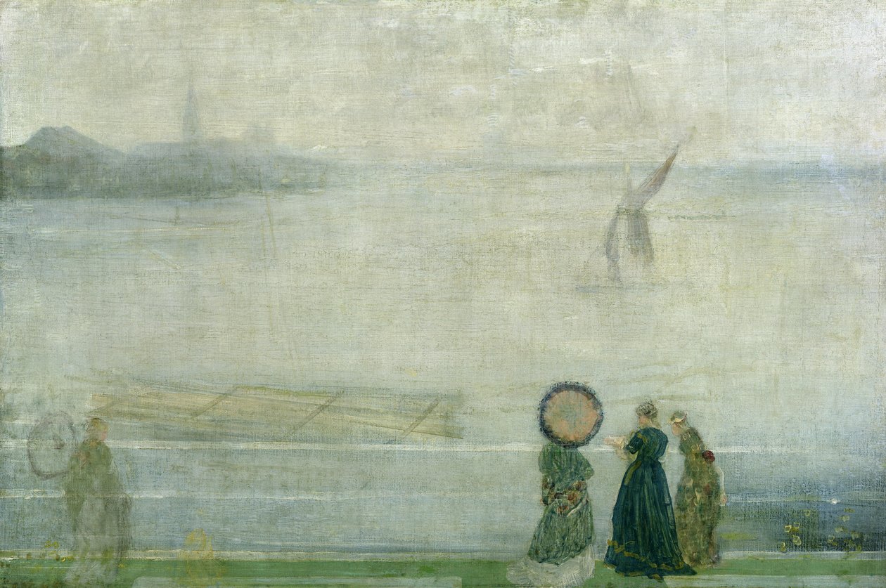 Battersea Reach fra Lindsey Houses, ca. 1864-71 af James Abbott McNeill Whistler