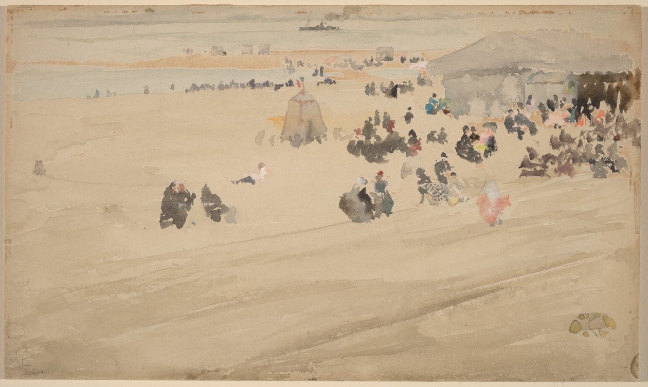 Strandscene, sandsynligvis 1885 (akvarel) af James Abbott McNeill Whistler