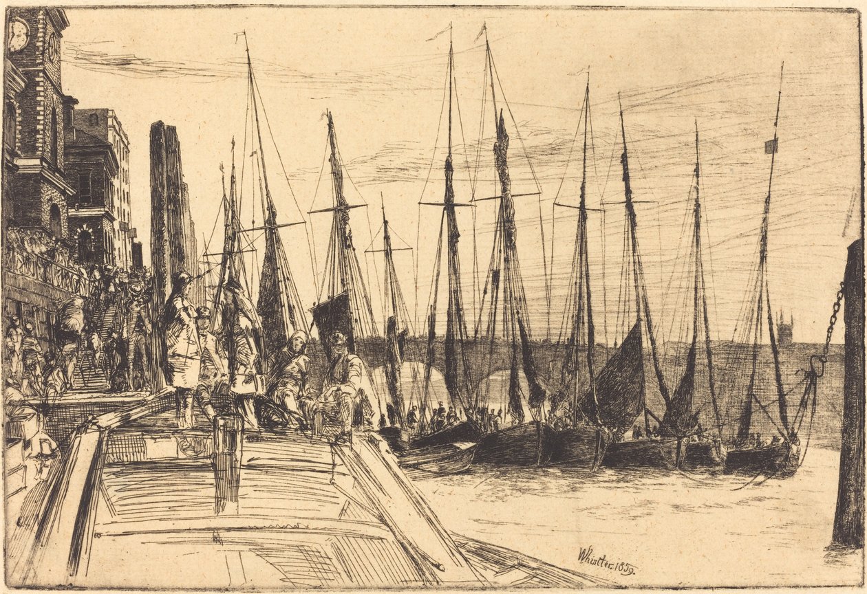 Billingsgate, 1859. af James Abbott McNeill Whistler