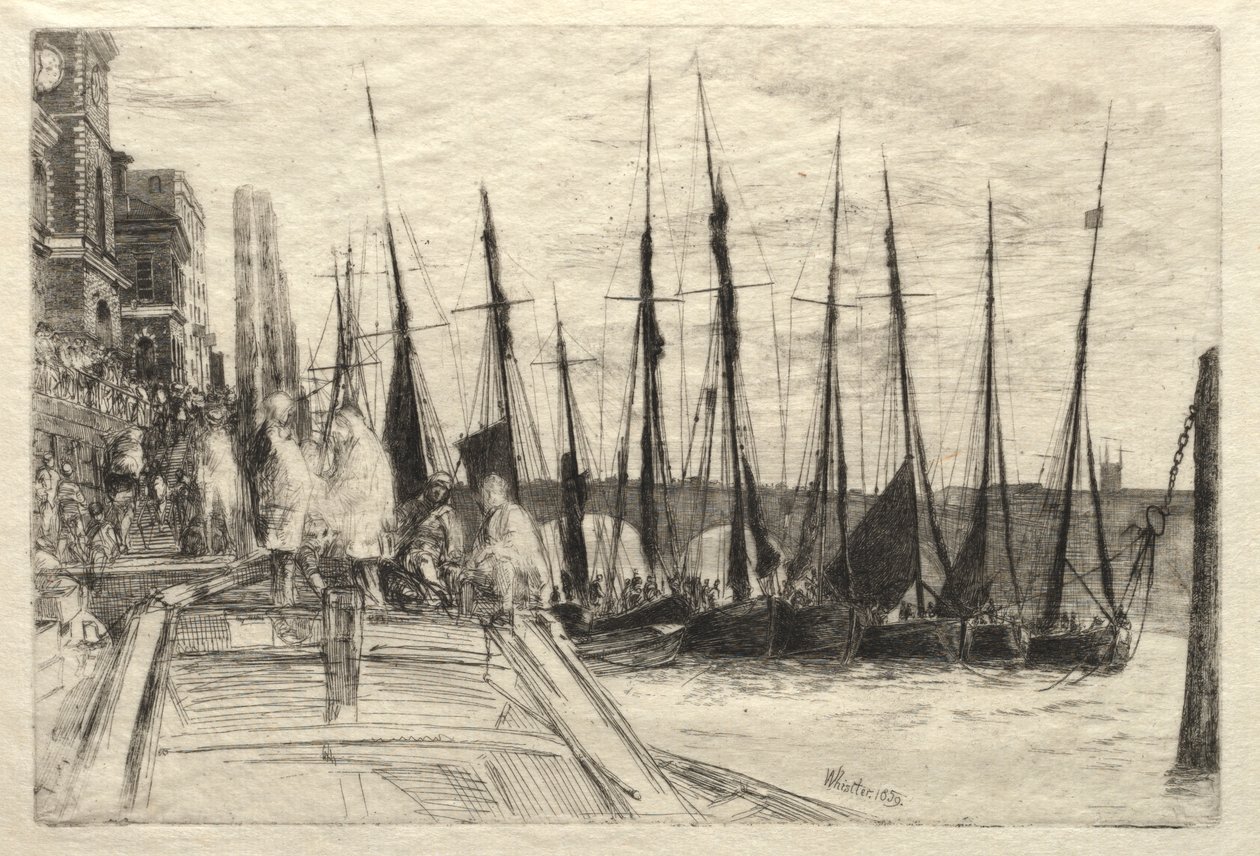 Billingsgate, 1859. af James Abbott McNeill Whistler