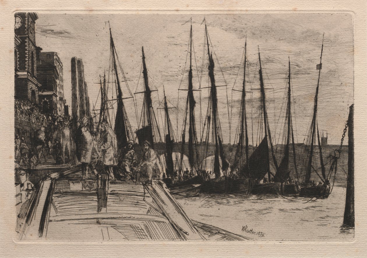Billingsgate, 1859. af James Abbott McNeill Whistler