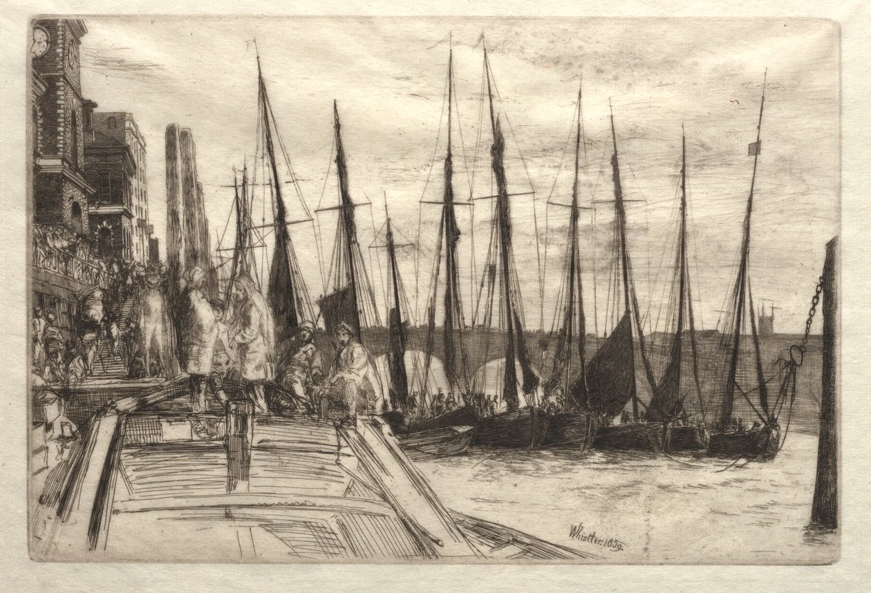 Billingsgate, 1859. af James Abbott McNeill Whistler