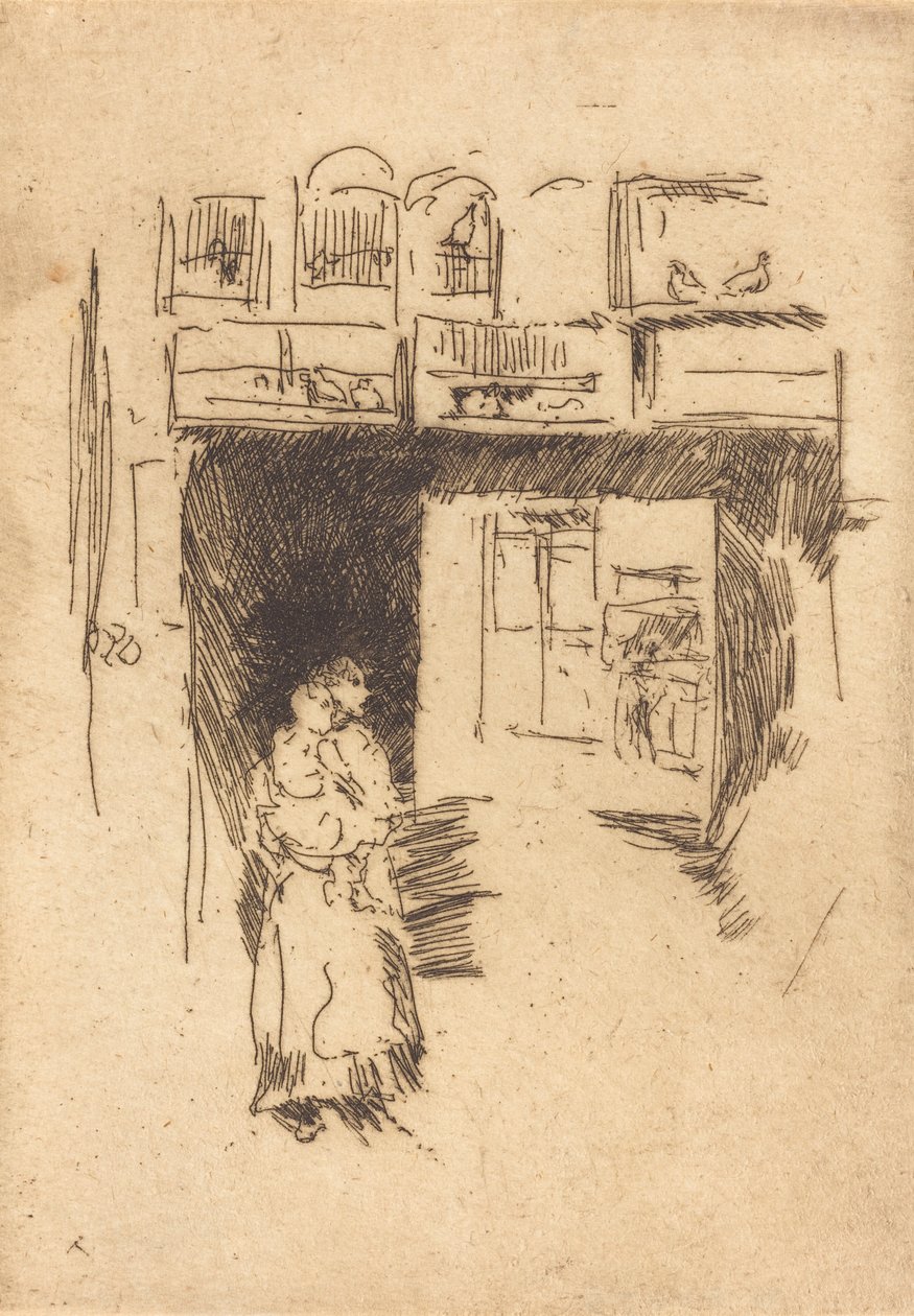Fuglebure, Drury Lane, ca. 18861888. af James Abbott McNeill Whistler