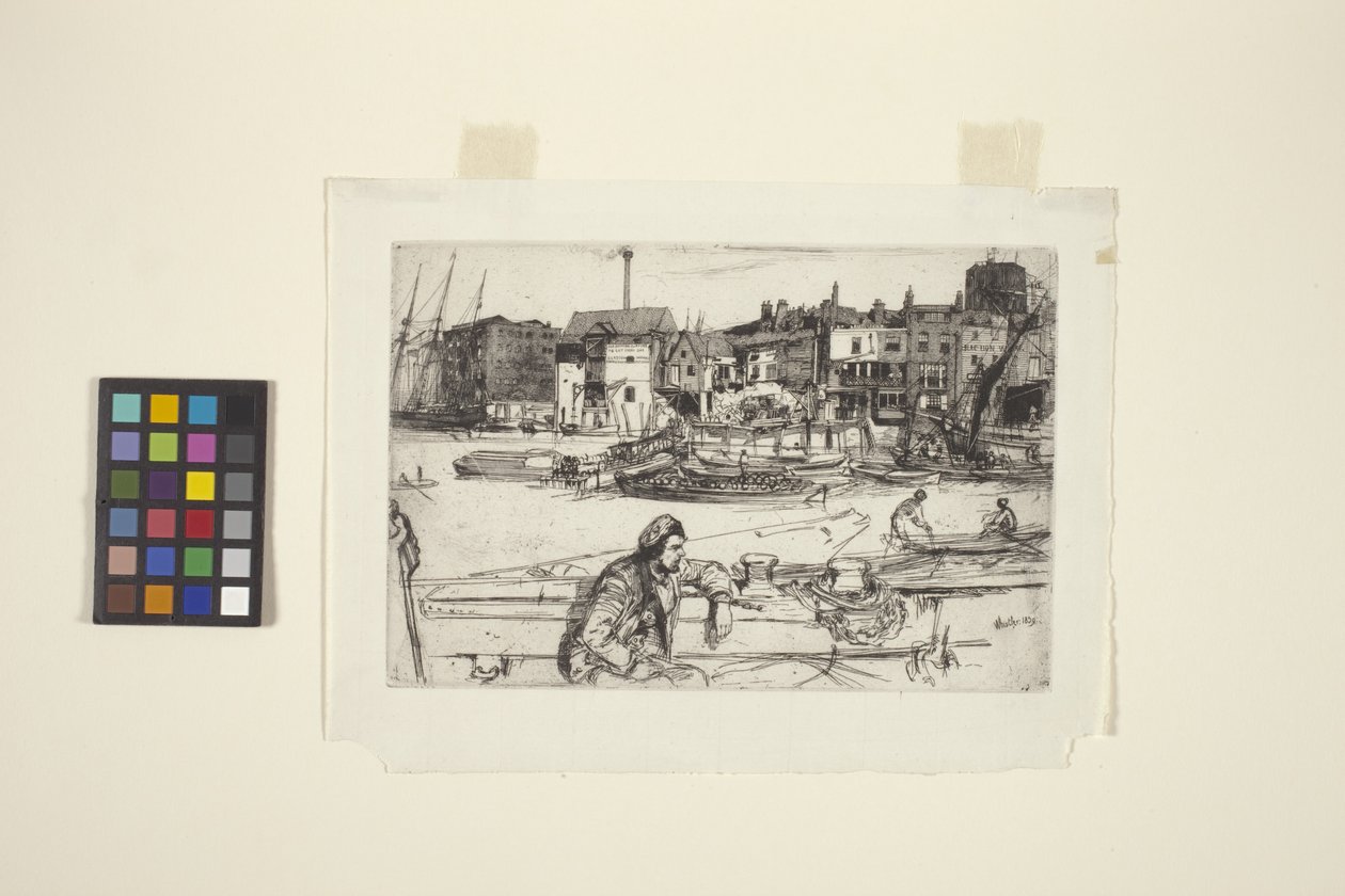 Black Lion Wharf (ætsning) af James Abbott McNeill Whistler