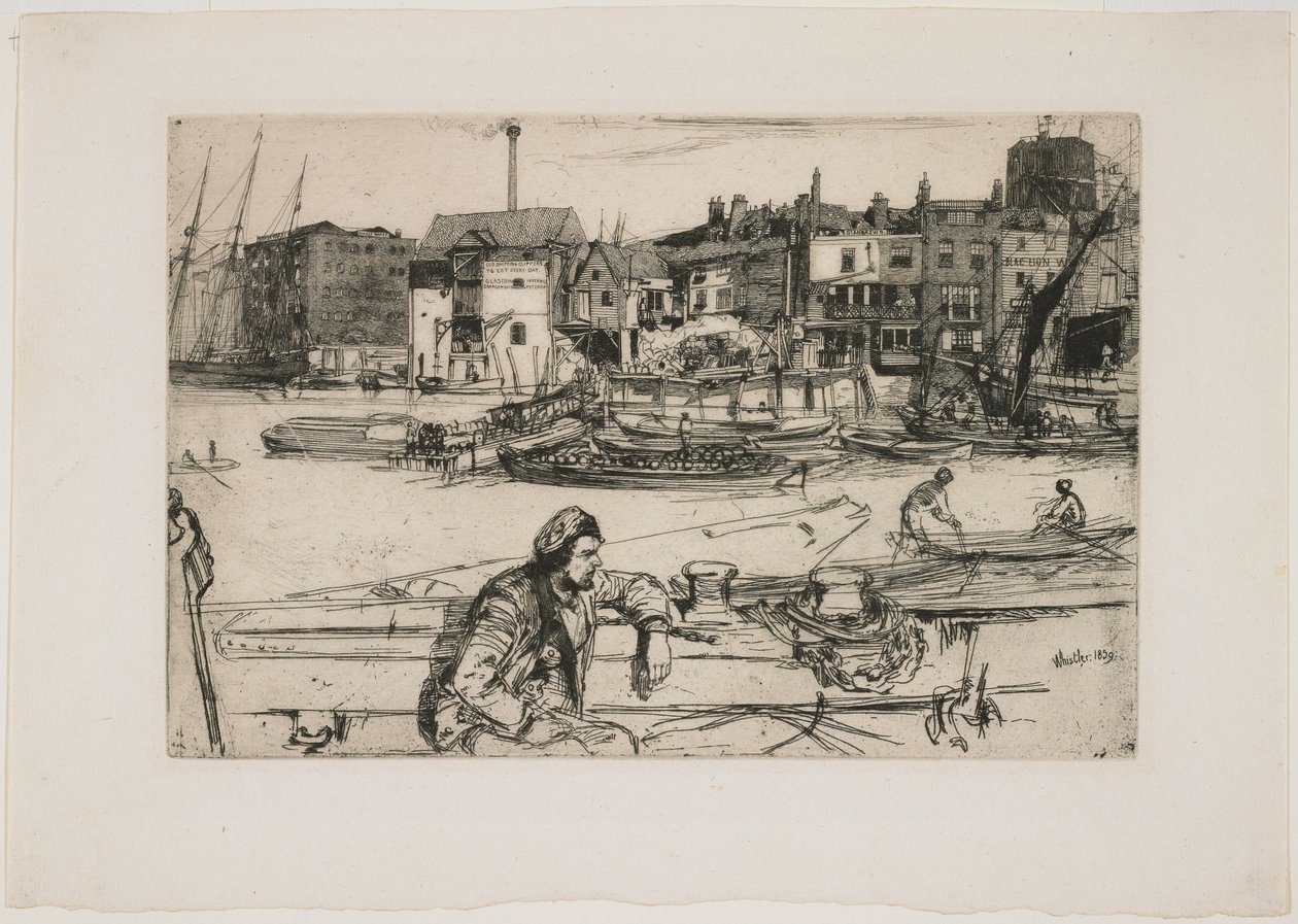 Black Lion Wharf af James Abbott McNeill Whistler