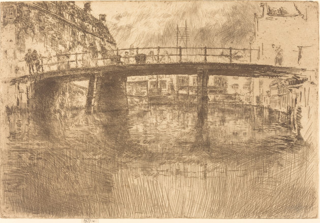 Bridge, Amsterdam, 1889. af James Abbott McNeill Whistler