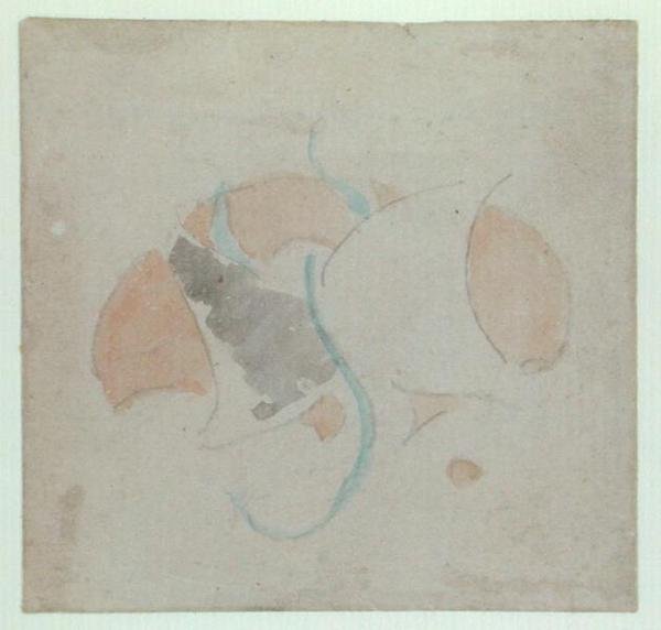 Sommerfuglemotiv (blyant og akvarel på papir) af James Abbott McNeill Whistler