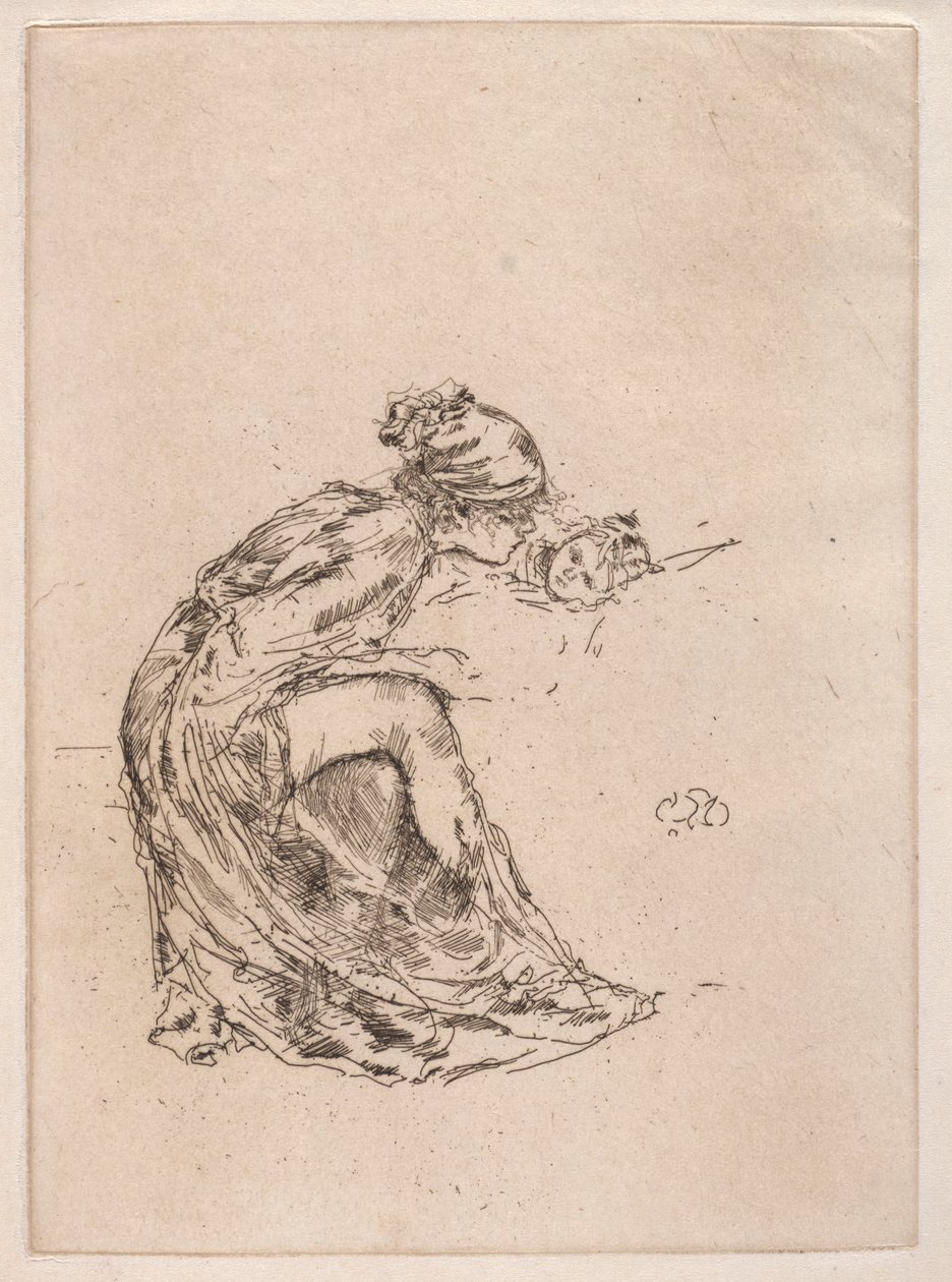 Cameo, nr. 1 mor og barn, ca. 1890-1893. af James Abbott McNeill Whistler