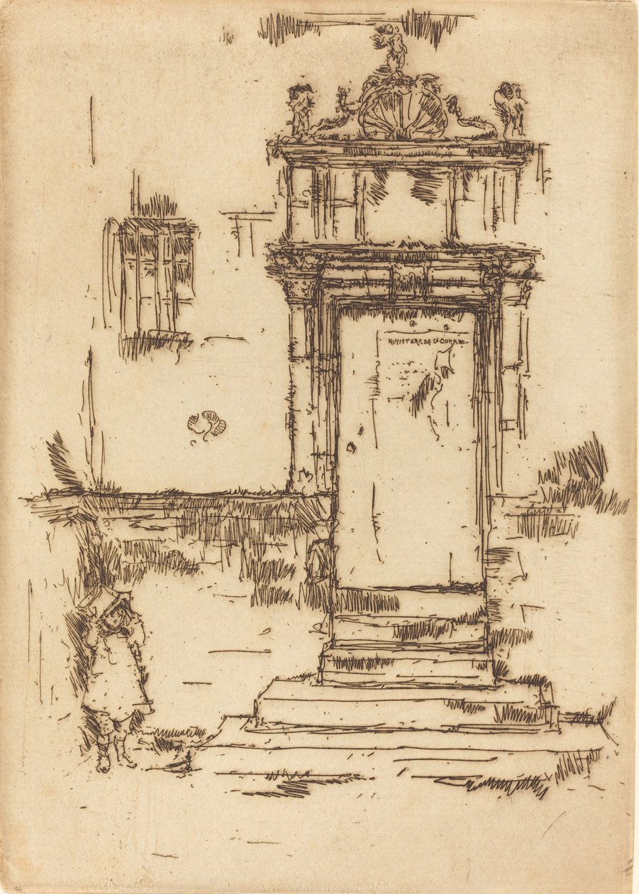 Kapeldøråbning, Montresor, 1888. af James Abbott McNeill Whistler