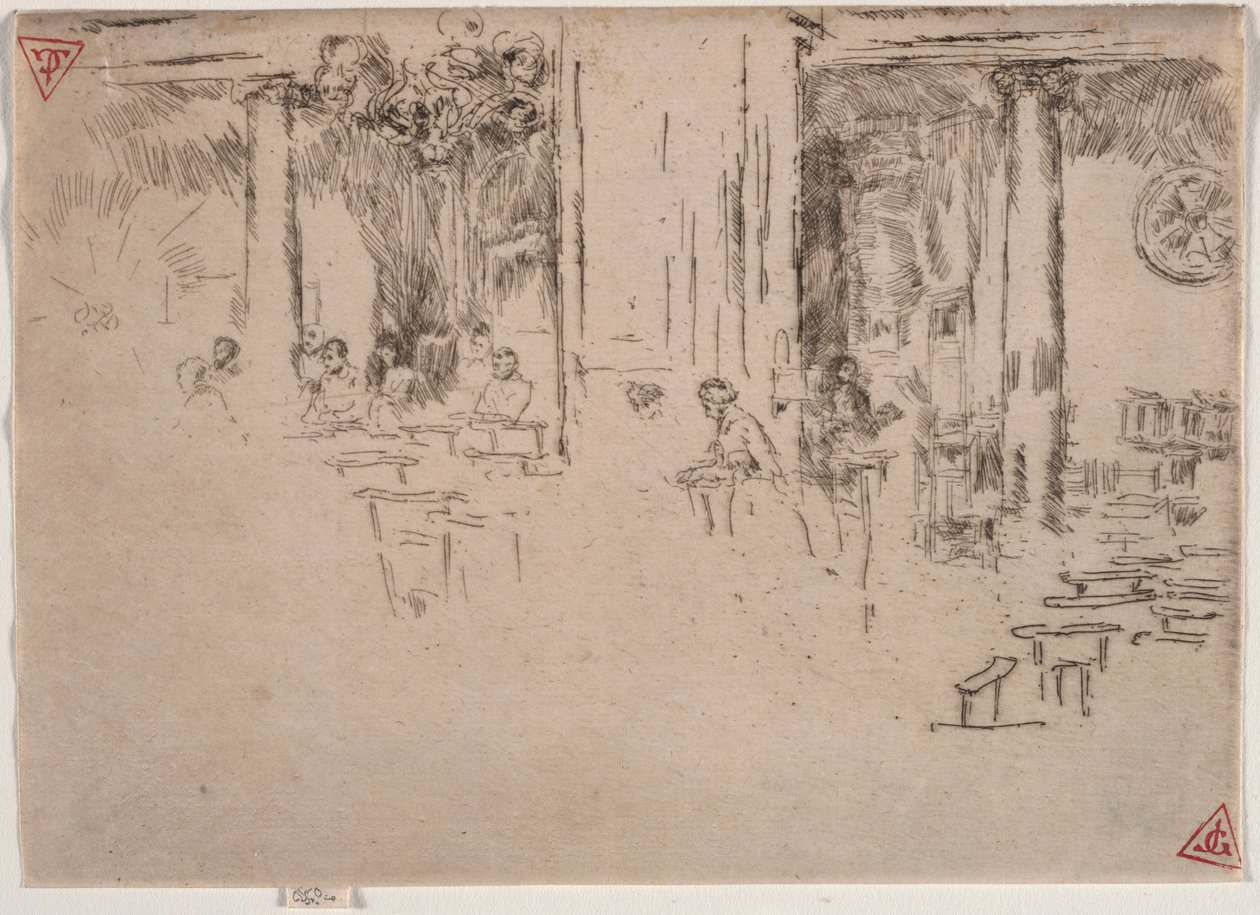 Kirke, Bruxelles. af James Abbott McNeill Whistler
