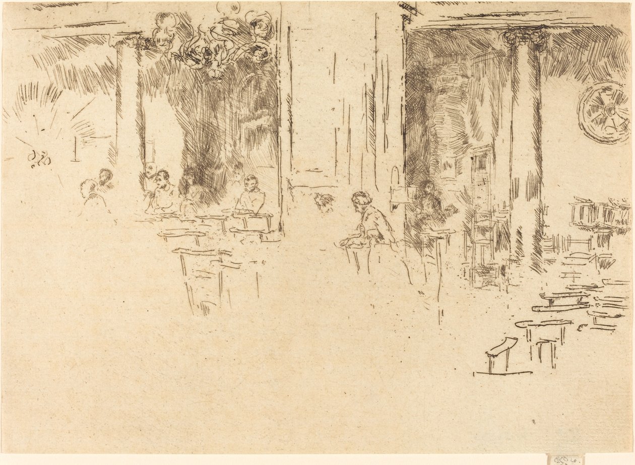 Kirke, Bruxelles, 1887. af James Abbott McNeill Whistler