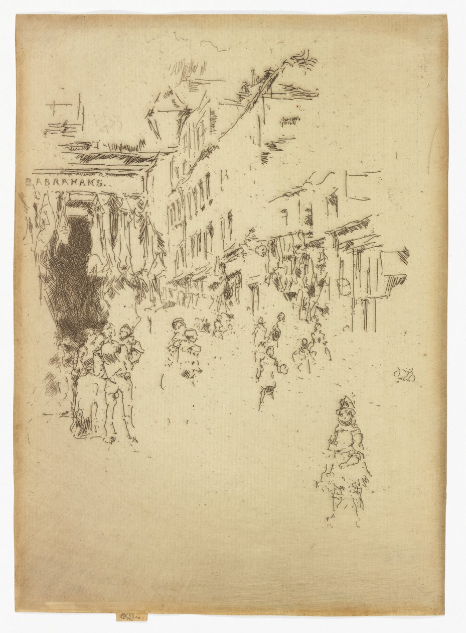 Cutler Street, Houndsditch, ca. 1886-88 (radering; blæk på papir) af James Abbott McNeill Whistler