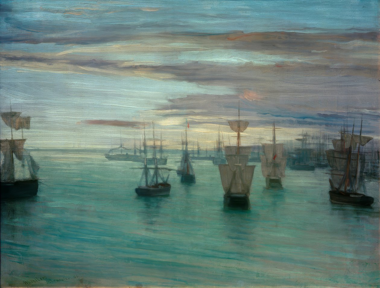 Twilight farven på kød og grøn: Valparaiso af James Abbott McNeill Whistler
