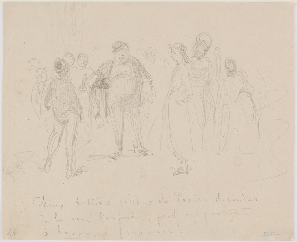 To berømte kunstnere fra Paris, 1858. af James Abbott McNeill Whistler