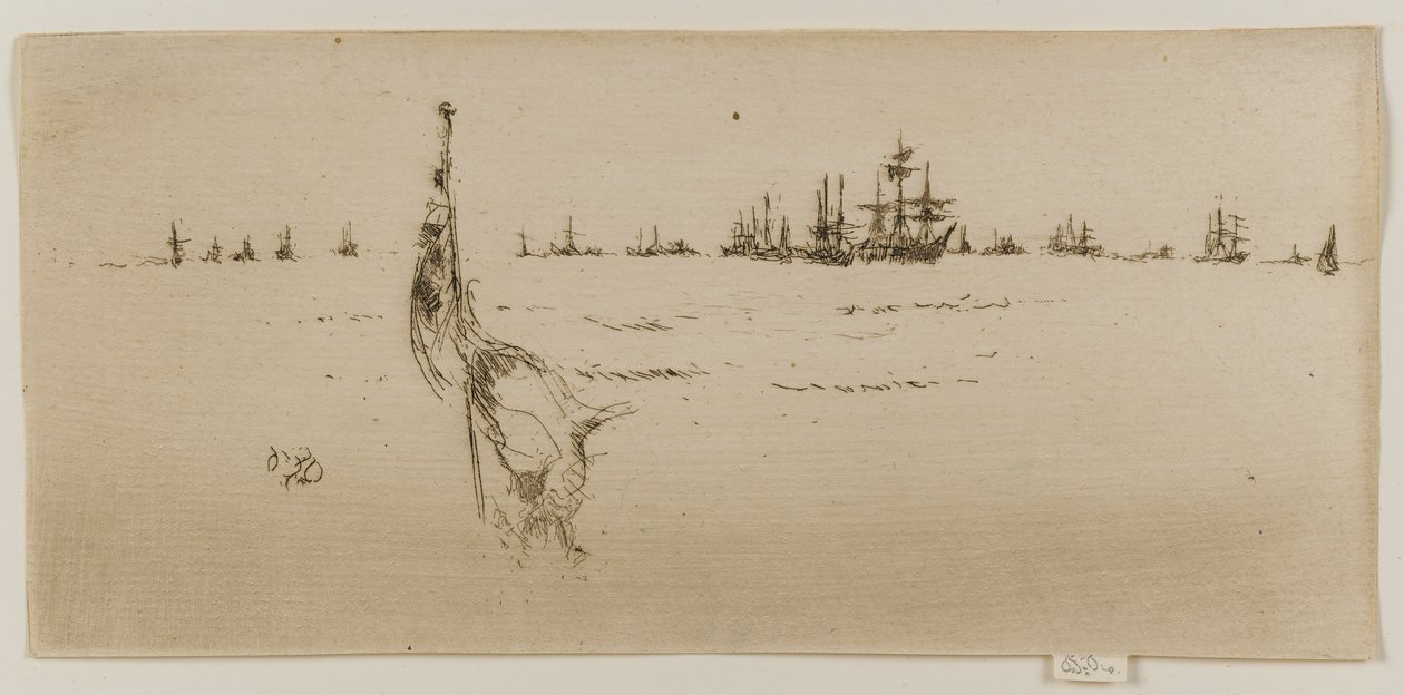 Dyppe flaget, 1887. af James Abbott McNeill Whistler
