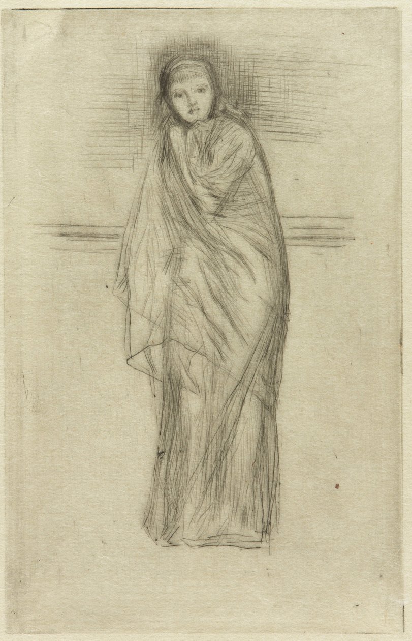 Draperet model, 1870. af James Abbott McNeill Whistler