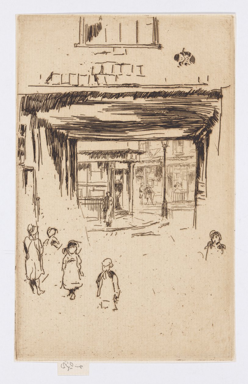 Drury Lane, ca. 1880-81 (radering; blæk på papir) af James Abbott McNeill Whistler