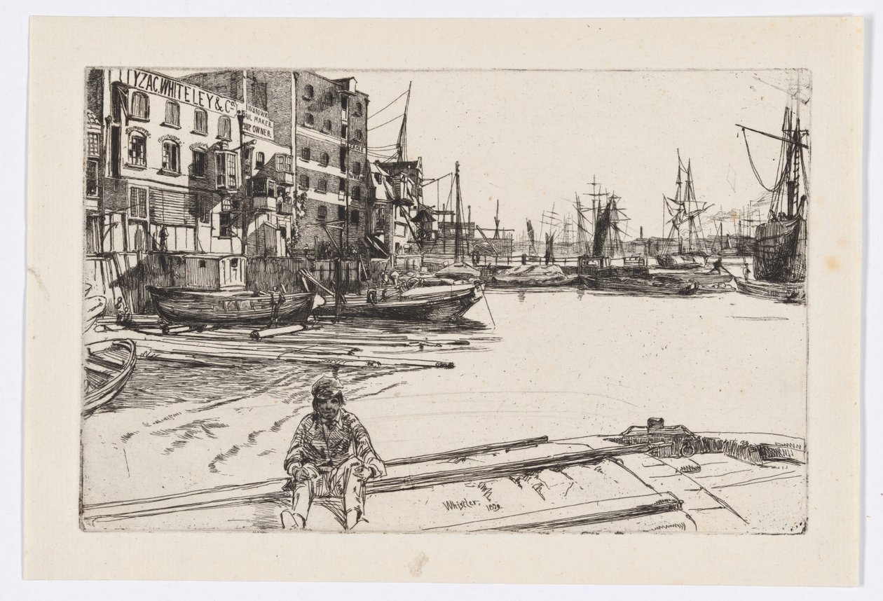 Eagle Wharf (Tyzac Whiteley og Co.) af James Abbott McNeill Whistler