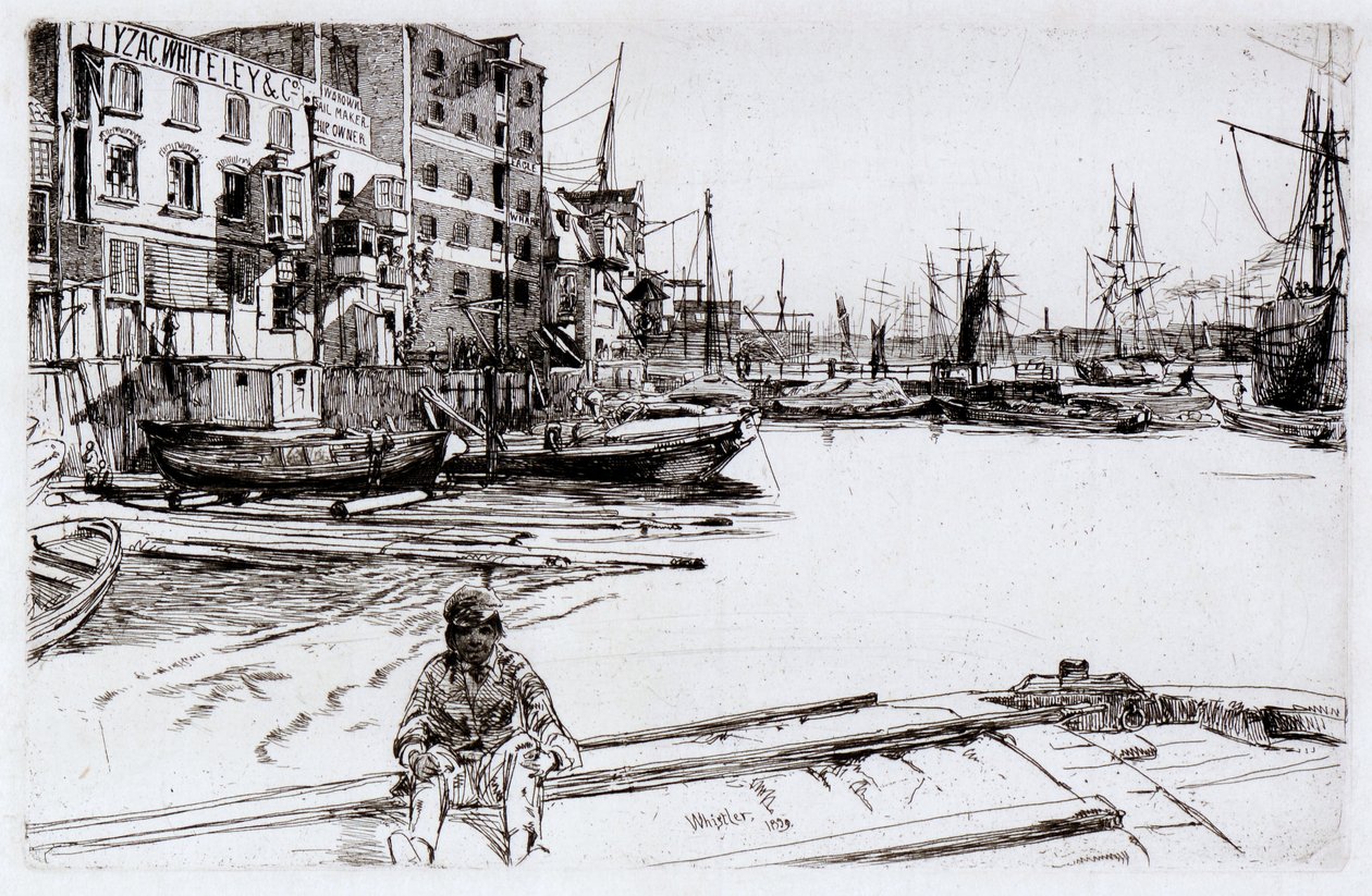 Eagle Wharf (Tyzac, Whitely og Co) af James Abbott McNeill Whistler