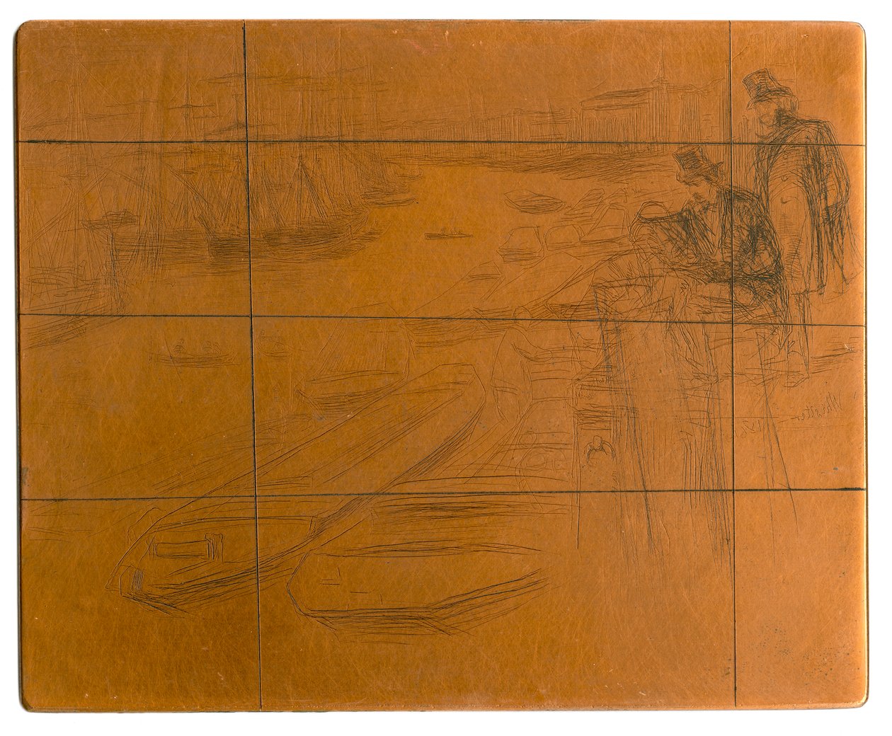 Ætseplade: Den lille pool, 1861. af James Abbott McNeill Whistler