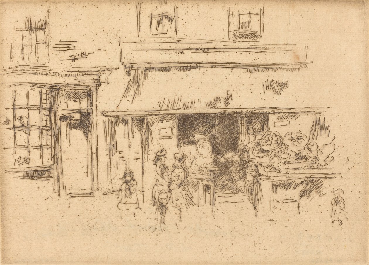 Exeter Street, ca. 18861888. af James Abbott McNeill Whistler