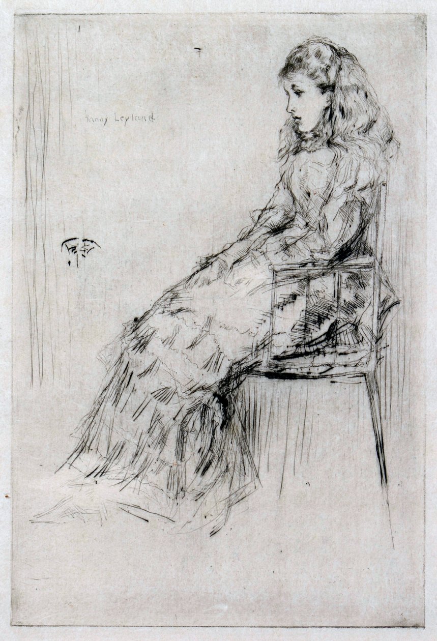 Fanny Leyland, ca. 1874 (tørpunkt) af James Abbott McNeill Whistler