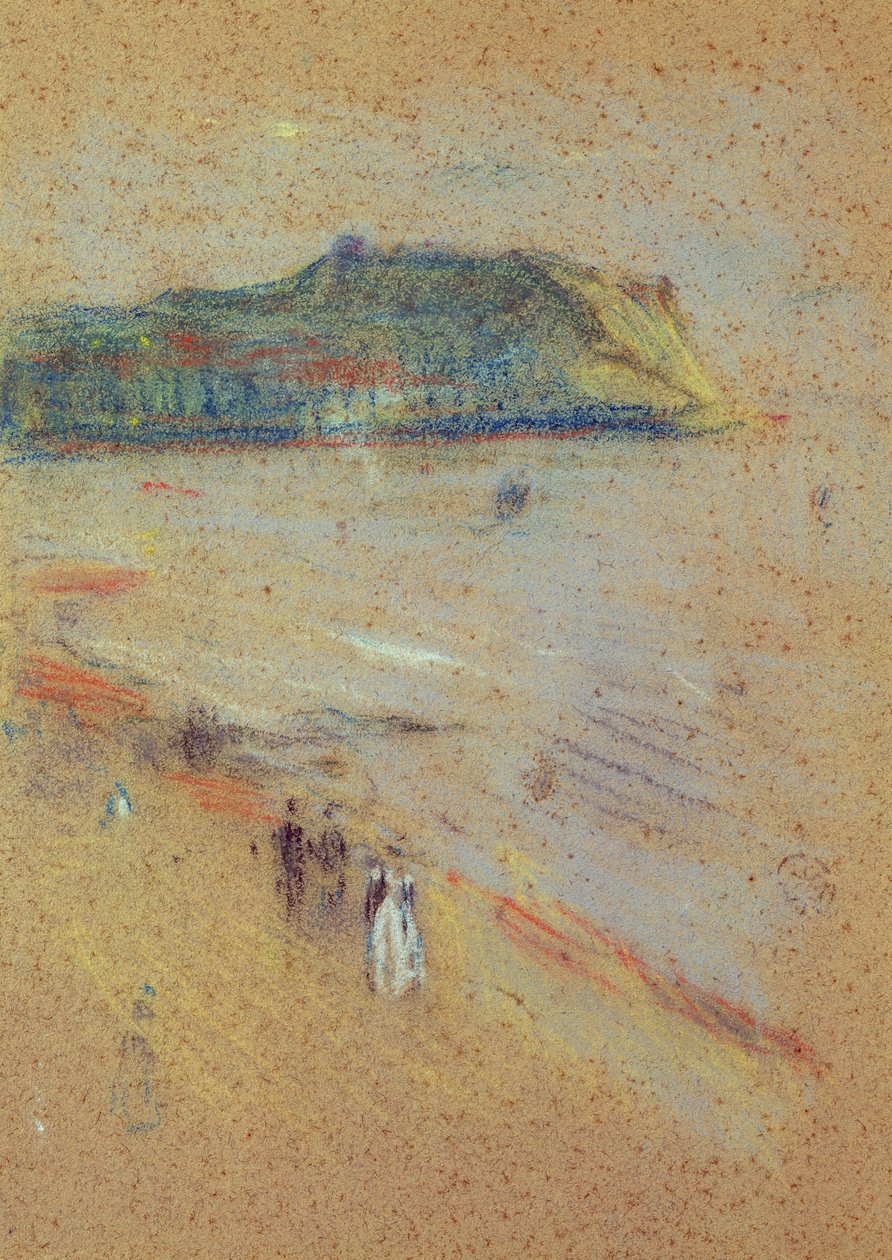 Figurer på en strand nær klipper af James Abbott McNeill Whistler