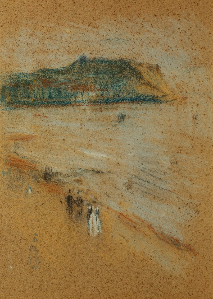 Figurer på en strand nær klipper, ca. 1870-74 af James Abbott McNeill Whistler