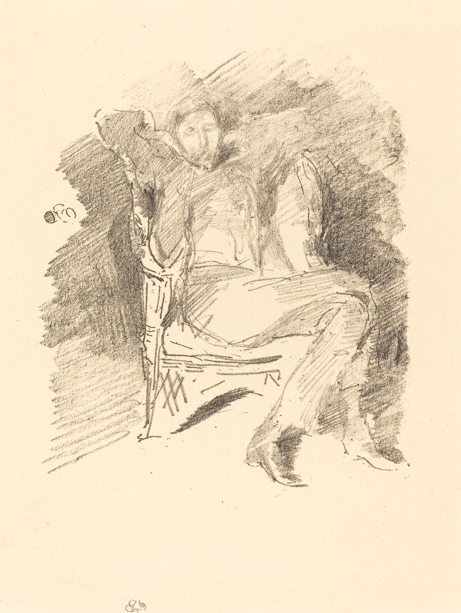 Firelight: Joseph Pennell, nr. 1, 1896. af James Abbott McNeill Whistler