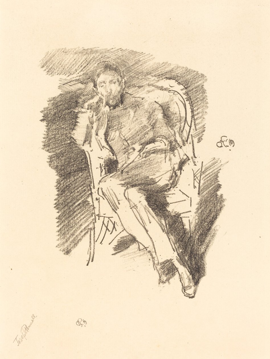Firelight: Joseph Pennell, nr. 2, 1896. af James Abbott McNeill Whistler