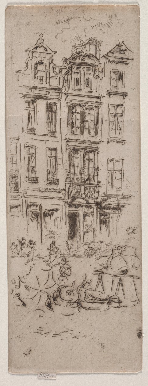 Blomstermarked, Bruxelles. af James Abbott McNeill Whistler