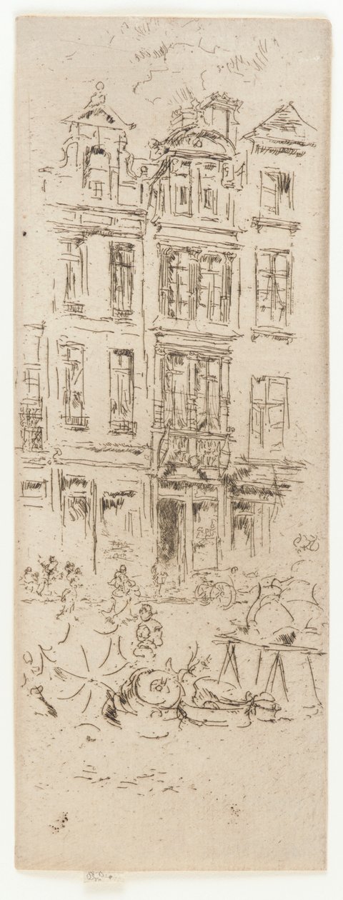 Blomstermarked, Bruxelles, 1887. af James Abbott McNeill Whistler