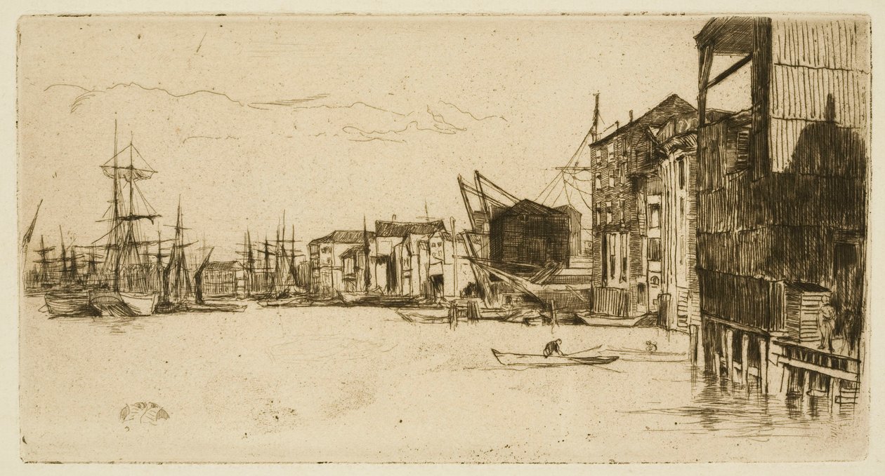 Free Trade Wharf i London af James Abbott McNeill Whistler