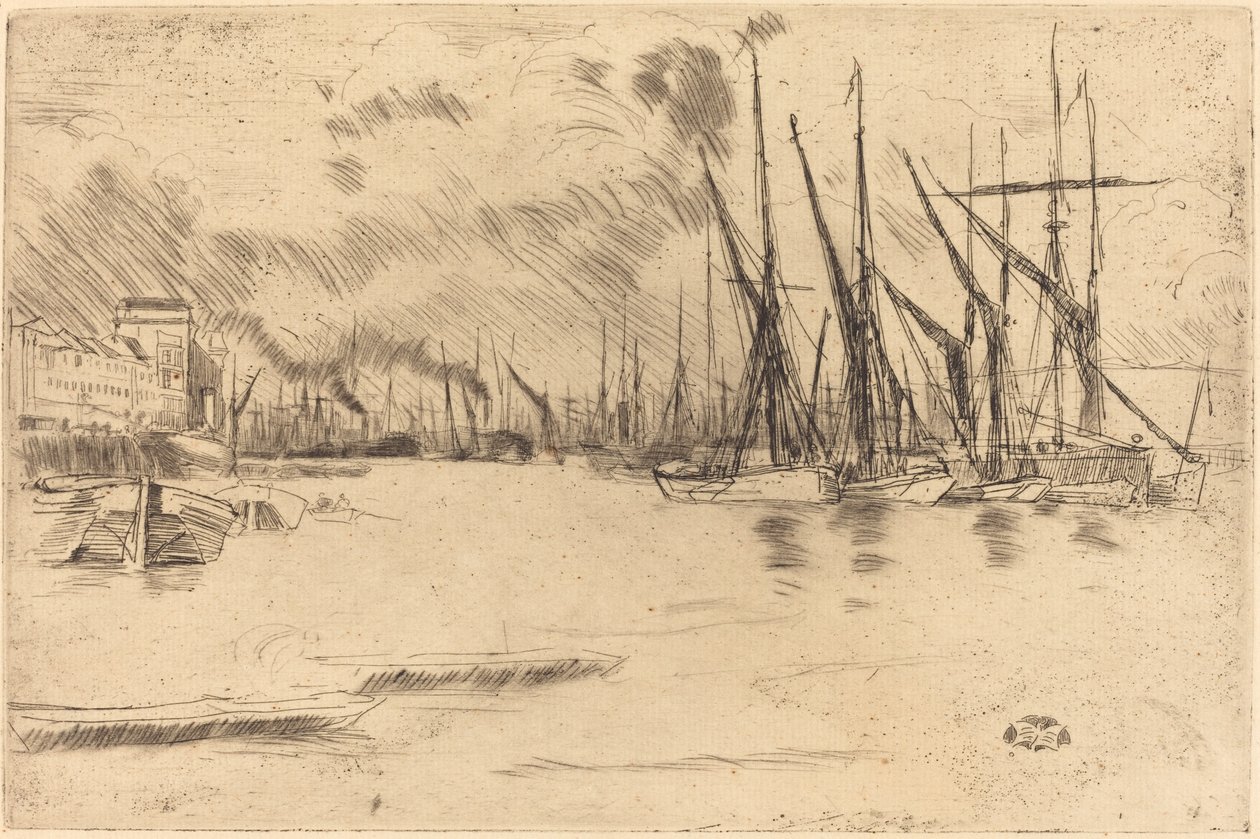 Fra Pickle-Sildetrapper, ca. 1878. af James Abbott McNeill Whistler