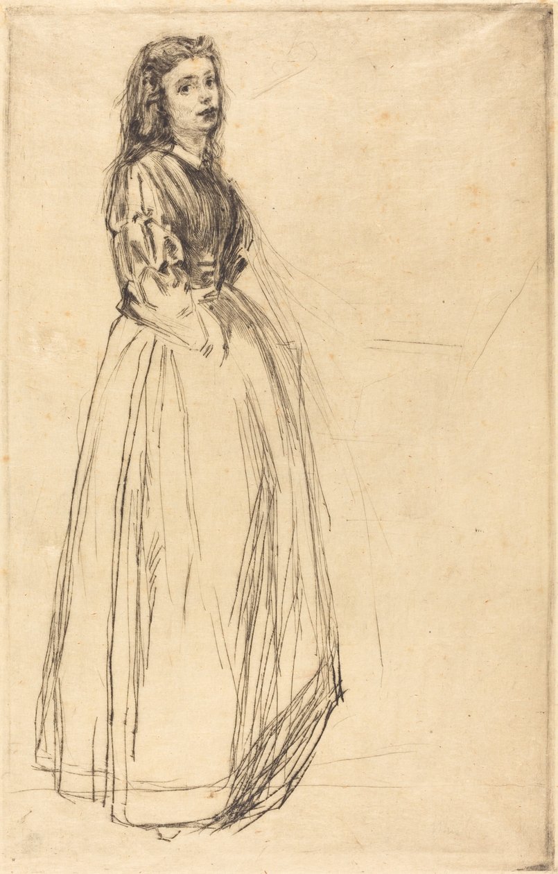 Fumette, stående, 1859. af James Abbott McNeill Whistler