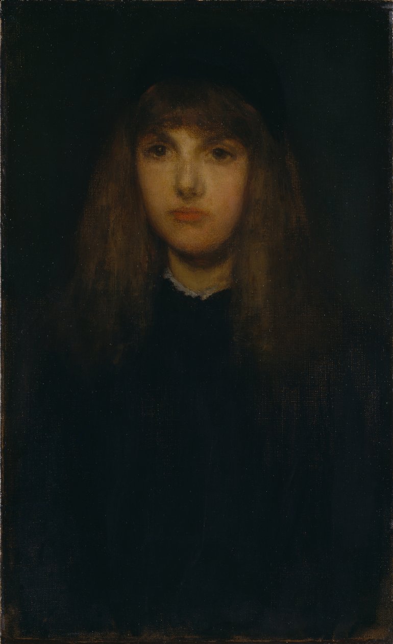 Pige i sort (Surmulende Tom) af James Abbott McNeill Whistler