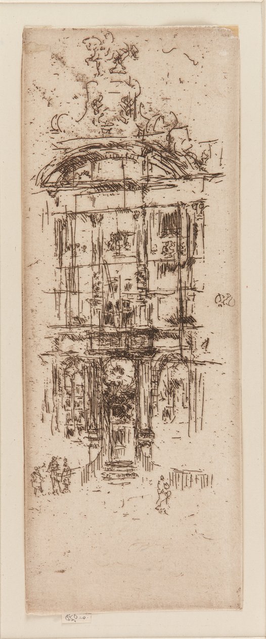 Guldhuset, Bruxelles, 1887. af James Abbott McNeill Whistler