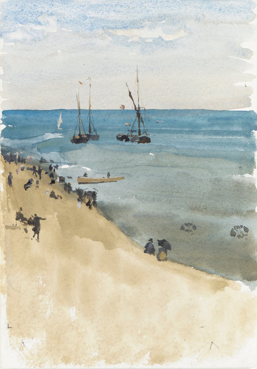 Grøn og sølv -- Det lyse hav, Dieppe af James Abbott McNeill Whistler