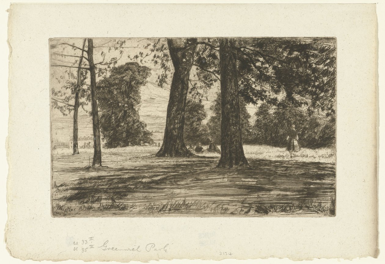 Greenwich Park af James Abbott McNeill Whistler
