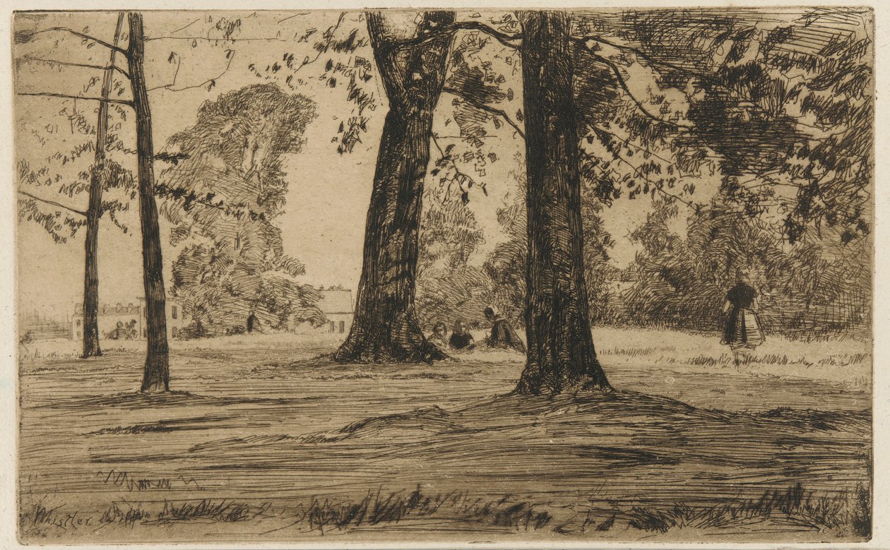 Greenwich Park, 1859. af James Abbott McNeill Whistler