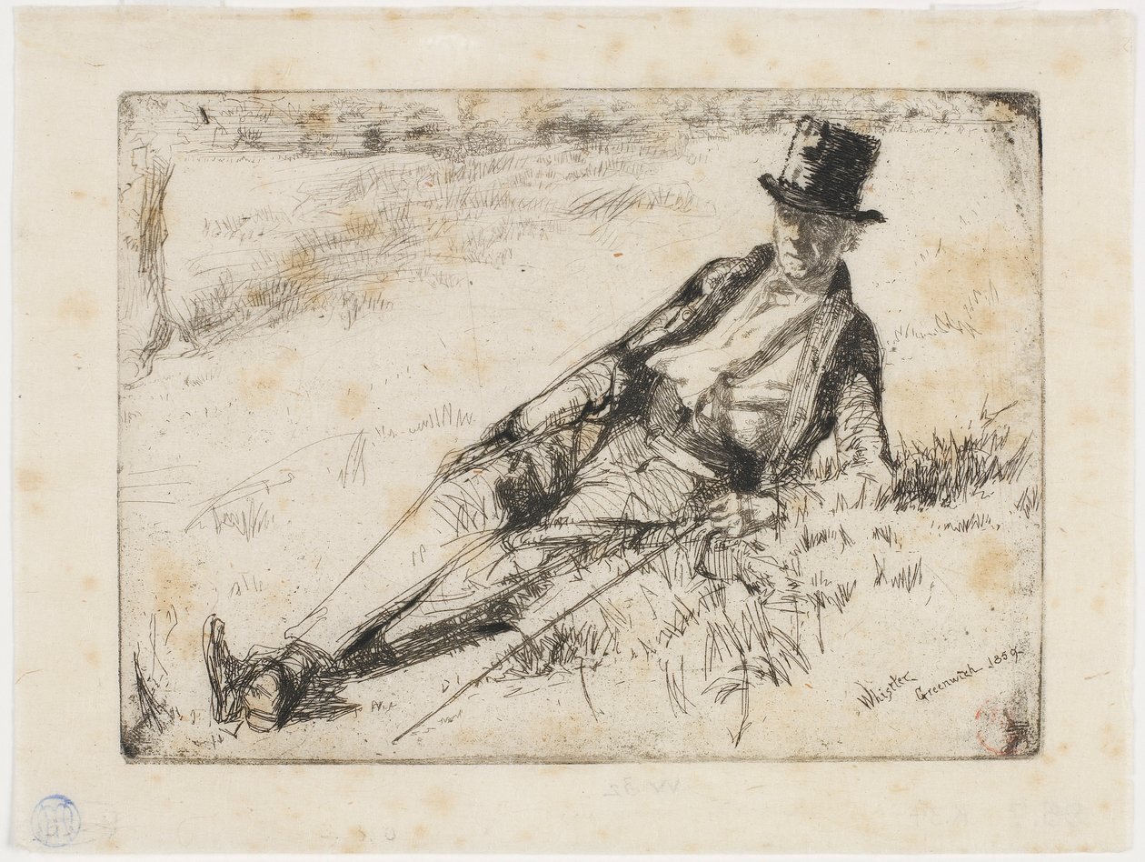 Greenwich pensionist, 1859. af James Abbott McNeill Whistler